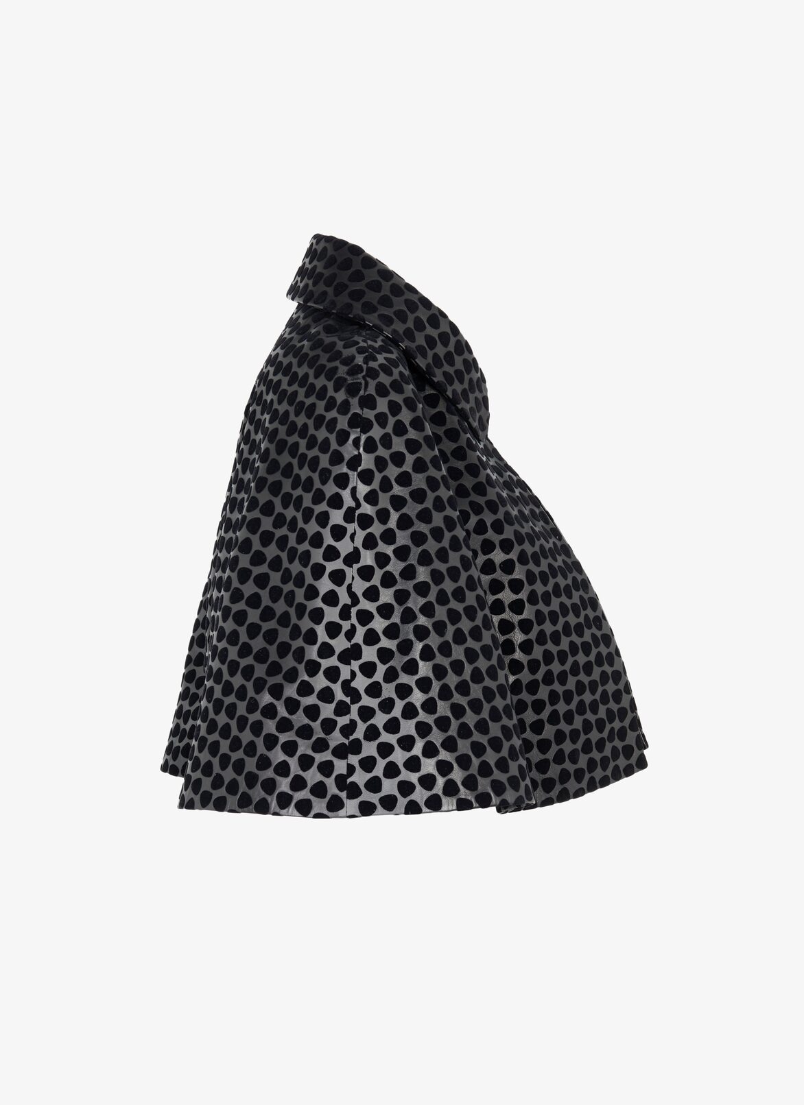 Cropped Lambskin Cape ALAÏA BLACK CROPPED LAMBSKIN CAPE